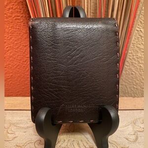 Vintage-GUC-Katharine Hamnett Dark Brown Leather Wallet